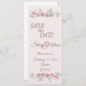 カスタマイズ可能なピンクボ結婚ホの 招待状 (正面/裏面)