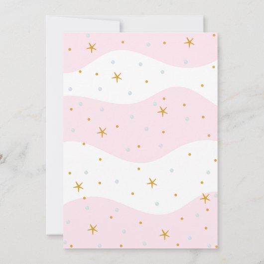 カスタマイズ可能なピンクマーメイド誕生日 招待状 (裏面)