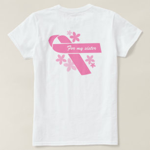 カスタマイズ可能なピンクリボン Tシャツ
