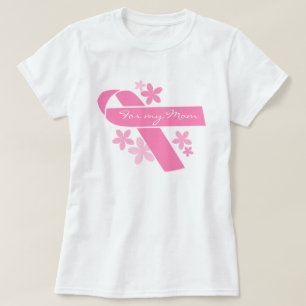 カスタマイズ可能なピンクリボン Tシャツ
