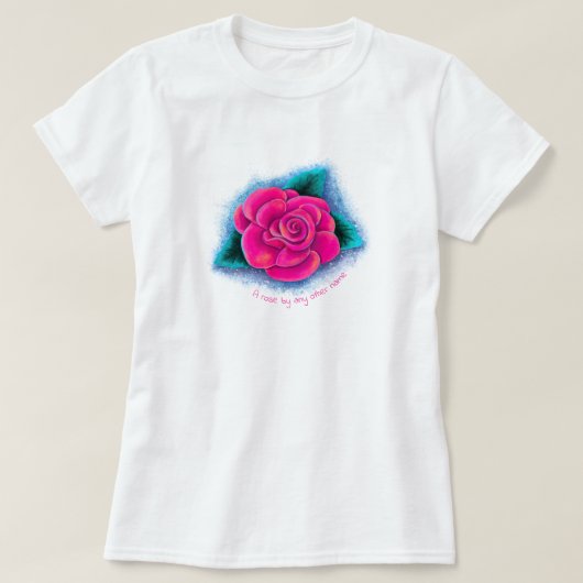 カスタマイズ可能なピンクローズTシャツ Tシャツ (デザイン正面)