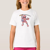 カスタマイズ可能なピンク忍者 Tシャツ (正面)