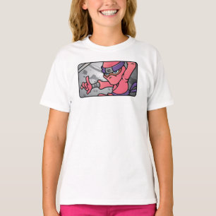 カスタマイズ可能なピンク忍者 Tシャツ