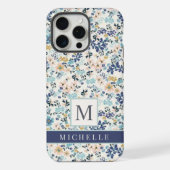 カスタマイズ可能なピンク色の花ホワイトフローラ iPhoneケース (裏面)