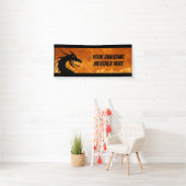 カスタマイズ可能なファイアドラゴン 横断幕 (インサイチュ)