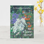 カスタマイズ可能なファインアートグリーティングカード、6月ガーデン カード (黄色い花)