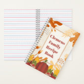 カスタマイズ可能なファミリレシピ ノートブック (内側)