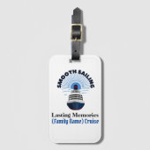 カスタマイズ可能なファミリークルーズバケーションスムーズなセーリング ラゲッジタグ (正面縦)