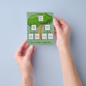 カスタマイズ可能なファミリーツリーフライヤー チラシ (手)