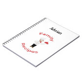 カスタマイズ可能なファミリーレシピブックイタリアンシェフノート ノートブック (左側)