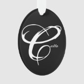 カスタマイズ可能なファミリ名オーナメント オーナメント (正面)