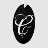 カスタマイズ可能なファミリ名オーナメント オーナメント (正面)