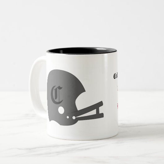 カスタマイズ可能なファンタジーのフットボールのマグ ツートーンマグカップ (正面左)