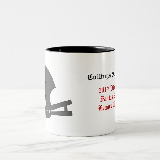 カスタマイズ可能なファンタジーのフットボールのマグ ツートーンマグカップ (中央)