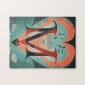 カスタマイズ可能なファンタジーハート ジグソーパズル (横)