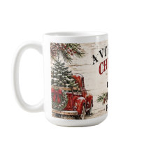 カスタマイズ可能なファームハウス風クリスマスコーヒーマグ