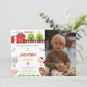 カスタマイズ可能なファームパーティの招待状 子供へ 招待状 (スタンド正面)