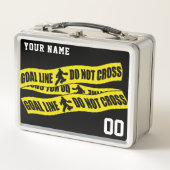 カスタマイズ可能なフィールドホッケーゴアリーランチボックス メタルランチボックス (正面)