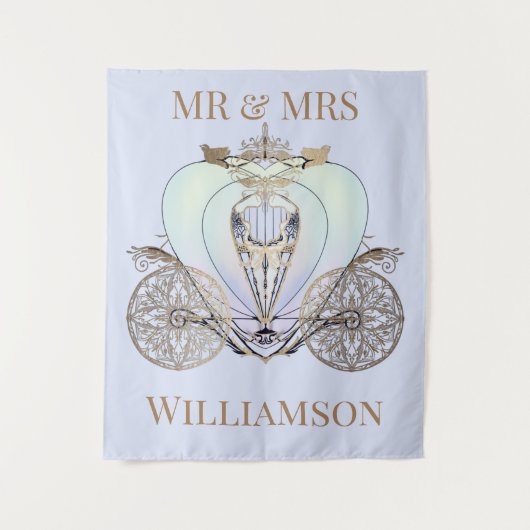 カスタマイズ可能なフェアリーテール コーチ タペストリー (正面)