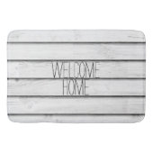 カスタマイズ可能なフェイクな木製のスラット|の白| バスマット (正面)