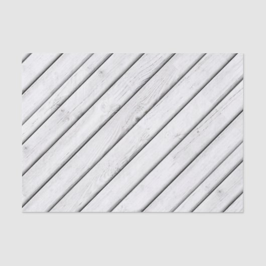 カスタマイズ可能なフェイクな木製のスラット|の白| 薄葉紙 (正面)