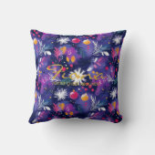 カスタマイズ可能なフェスティバルウィンタークッション – 紫 クッション (裏面)