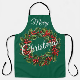 カスタマイズ可能なフェスティバルリースグリーティング エプロン
