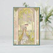 カスタマイズ可能なフェミニンアールデコ招待状 招待状 (スタンド正面)