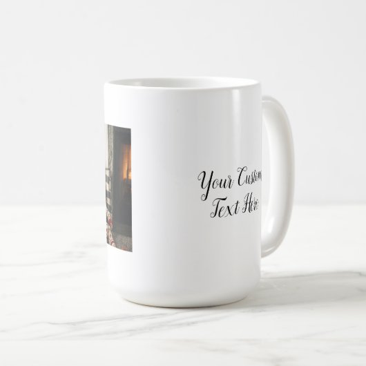 カスタマイズ可能なフォトギフトマグパーソナライズされたメッセージ コーヒーマグカップ (正面右)
