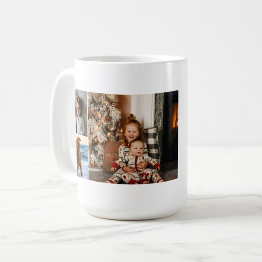 カスタマイズ可能なフォトギフトマグパーソナライズされたメッセージ コーヒーマグカップ (正面左)