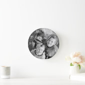 カスタマイズ可能なフォトギフト ラウンド壁時計 (ホーム)