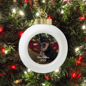 カスタマイズ可能なフォトクリスマスセラミックボールオーナメント セラミックボールオーナメント