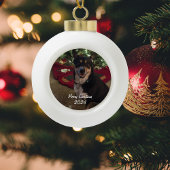 カスタマイズ可能なフォトクリスマスセラミックボールオーナメント セラミックボールオーナメント