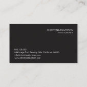 カスタマイズ可能なフォトグラファーのポートフォリオ 名刺 (裏面)