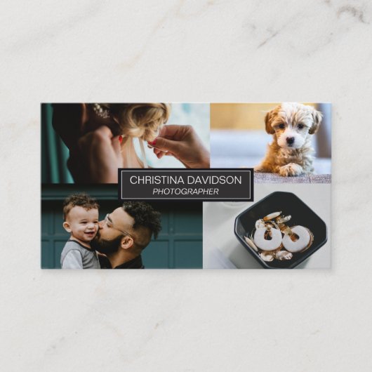 カスタマイズ可能なフォトグラファーのポートフォリオ 名刺 (正面)