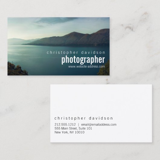 カスタマイズ可能なフォトグラファーの名刺 名刺 (正面/裏面)