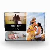 カスタマイズ可能なフォトコラージュ家族のスクリプトキープサケ フォトブロック (正面)