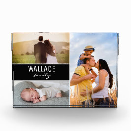 カスタマイズ可能なフォトコラージュ家族のスクリプトキープサケ フォトブロック