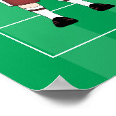 カスタマイズ可能なフォトサッカーガールームのポスター ポスター (角)