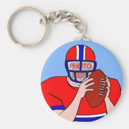 カスタマイズ可能なフォトサッカーグリッド鉄 キーホルダー