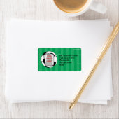 カスタマイズ可能なフォトサッカーボール住所 シール (インサイチュ)