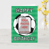 カスタマイズ可能なフォトサッカーボール挨拶カード カード (黄色い花)