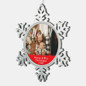 カスタマイズ可能なフォトスノーフレークフレームオーナメント スノーフレークピューターオーナメント (右)