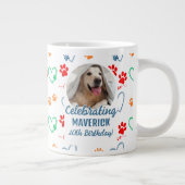 カスタマイズ可能なフォトドッグの親のお土産 ジャンボコーヒーマグカップ (右)