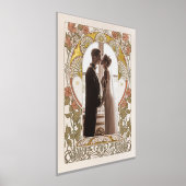 カスタマイズ可能なフォトフォイルポスターアールヌーボー結婚ズ 箔ポスター (レイダウン)