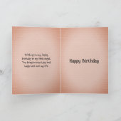 カスタマイズ可能なフォトフレームカード – 誕生日バニー カード (内部)