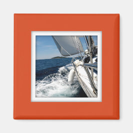 カスタマイズ可能なフォトフレームダークオレンジ磁石 マグネット