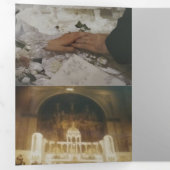 カスタマイズ可能なフォトフローラ結婚式招待状 三つ折り招待状 (内部最初)