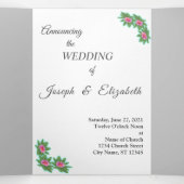 カスタマイズ可能なフォトフローラ結婚式招待状 三つ折り招待状 (内部中)