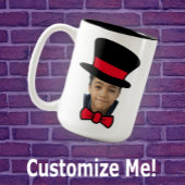 カスタマイズ可能なフォトブーストップハットマグカップ ツートーンマグカップ